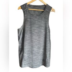 Nike Pro Size Large Women's Heathered Gray Tank Top logo